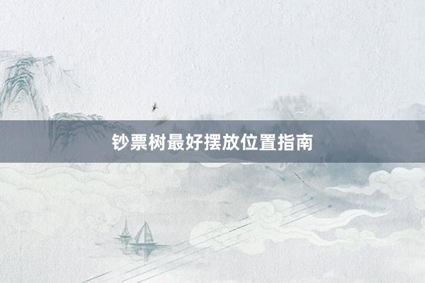 钞票树最好摆放位置指南